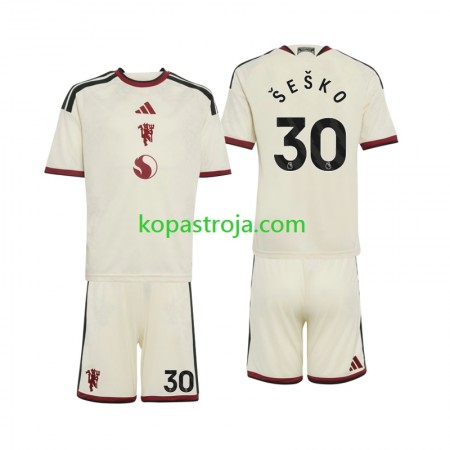 Billiga Fotbollströjor Manchester United Benjamin Sesko 30 Barn Tredje tröja 2026/27 Kortärmad